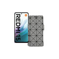 Чохол-книжка з екошкіри для телефону Xiaomi Redmi 15