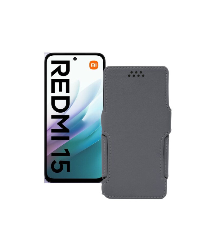 Чохол-книжка з екошкіри для телефону Xiaomi Redmi 15