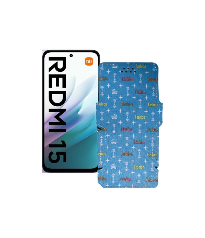 Чохол-книжка з екошкіри для телефону Xiaomi Redmi 15