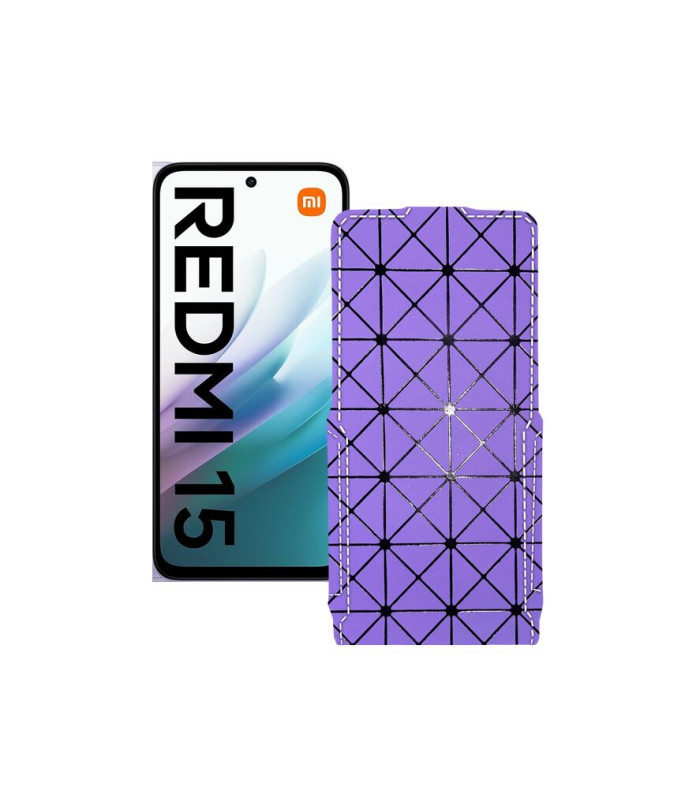 Чохол-флип з екошкіри для телефону Xiaomi Redmi 15