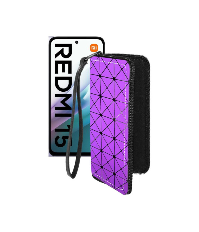 Чохол-гаманець з екошкіри для телефону Xiaomi Redmi 15