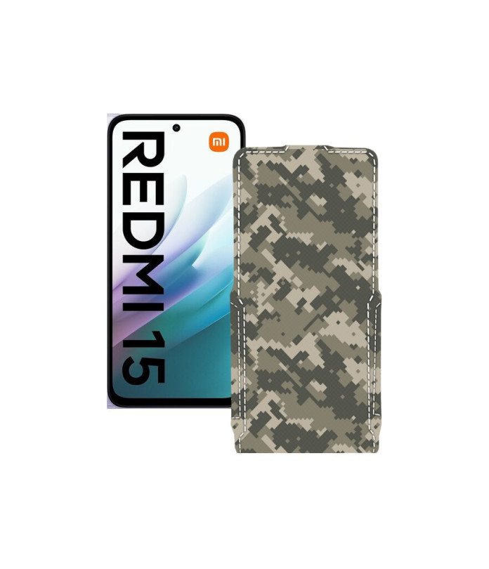 Чохол-флип з екошкіри для телефону Xiaomi Redmi 15