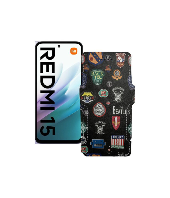 Чохол-книжка з екошкіри для телефону Xiaomi Redmi 15