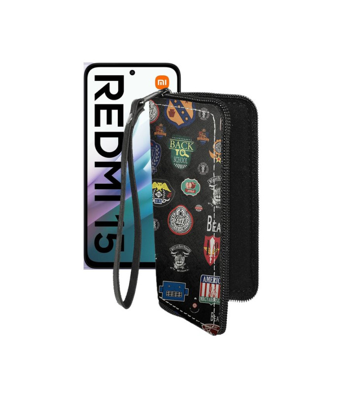 Чохол-гаманець з екошкіри для телефону Xiaomi Redmi 15