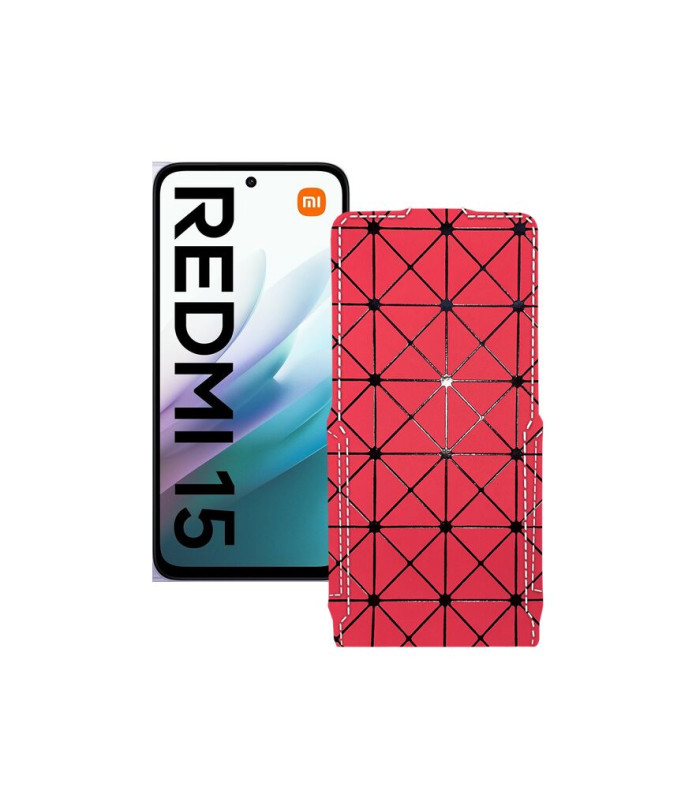 Чохол-флип з екошкіри для телефону Xiaomi Redmi 15