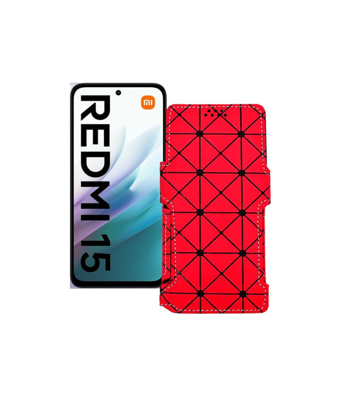 Чохол-книжка з екошкіри для телефону Xiaomi Redmi 15