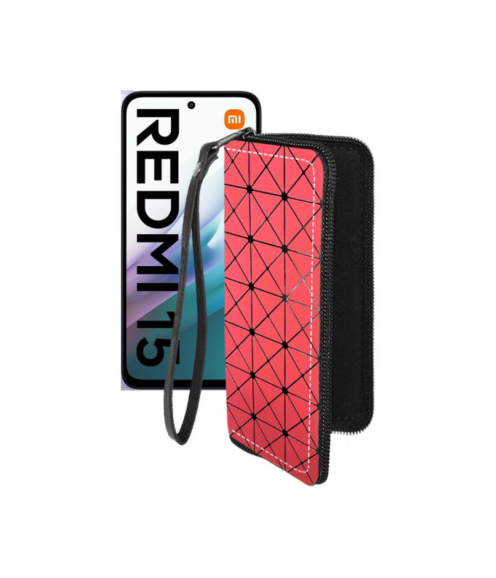 Чохол-гаманець з екошкіри для телефону Xiaomi Redmi 15