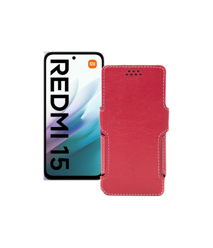 Чохол-книжка з екошкіри для телефону Xiaomi Redmi 15
