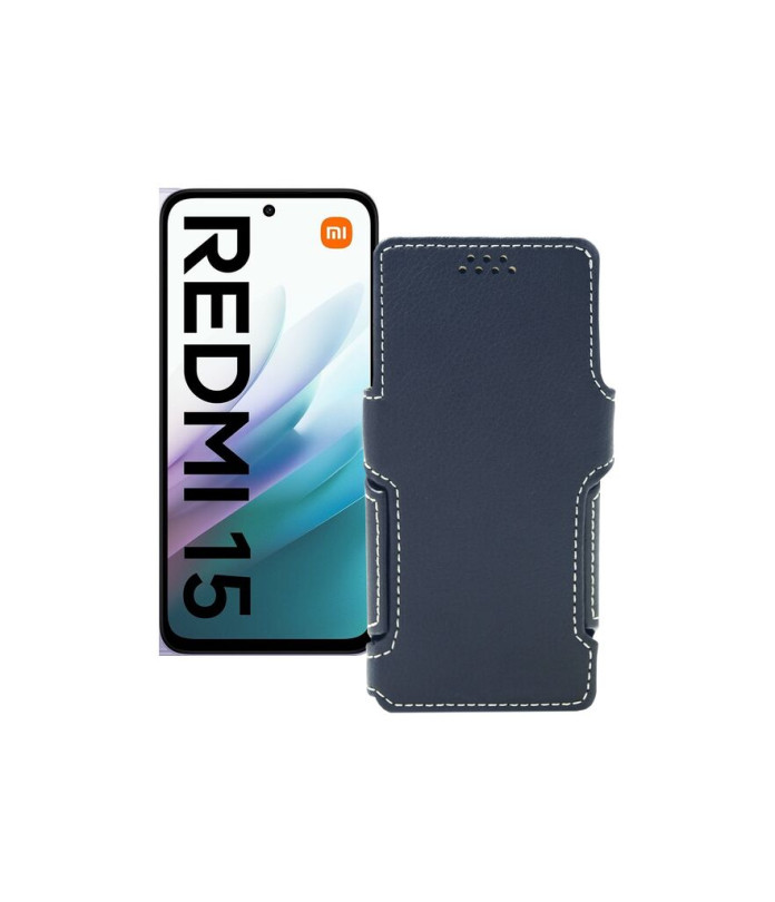 Чохол-книжка з екошкіри для телефону Xiaomi Redmi 15