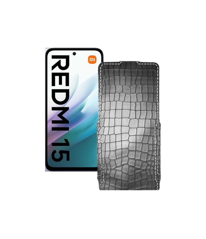 Чохол-флип з екошкіри для телефону Xiaomi Redmi 15