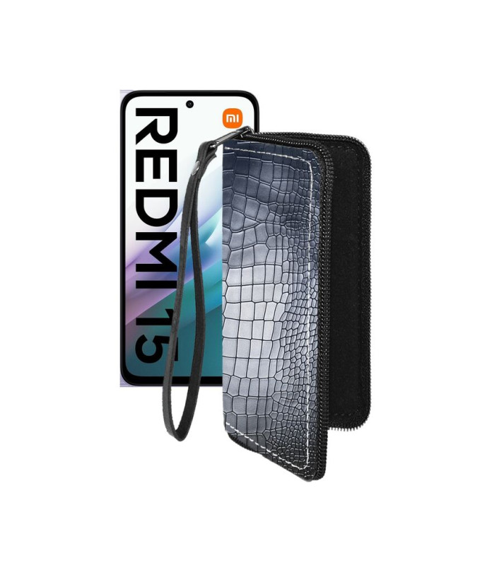 Чохол-гаманець з екошкіри для телефону Xiaomi Redmi 15