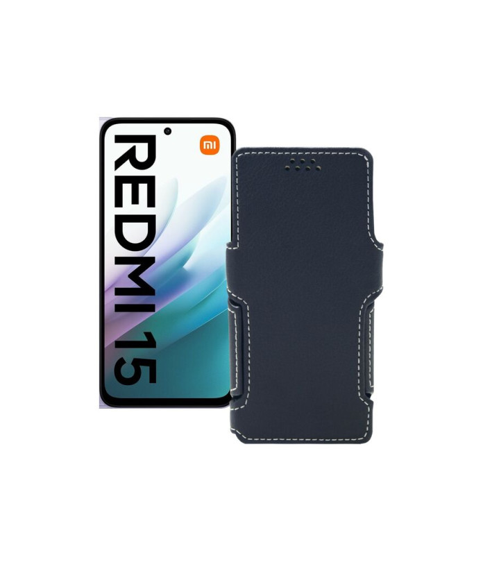 Чохол-книжка з екошкіри для телефону Xiaomi Redmi 15