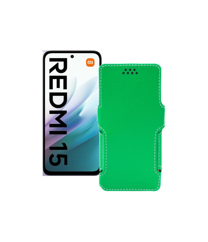 Чохол-книжка з екошкіри для телефону Xiaomi Redmi 15