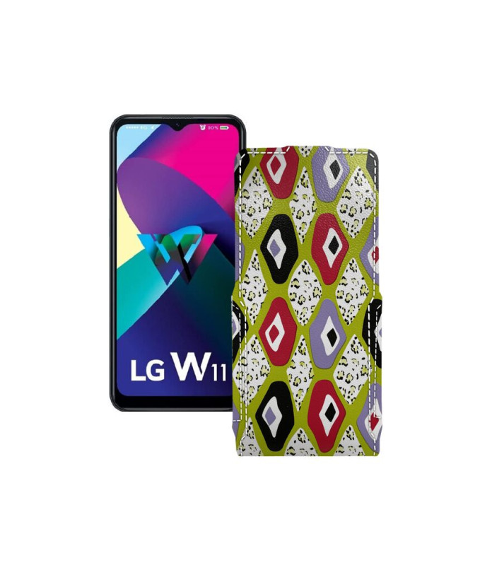 Чохол-флип з екошкіри для телефону LG W11