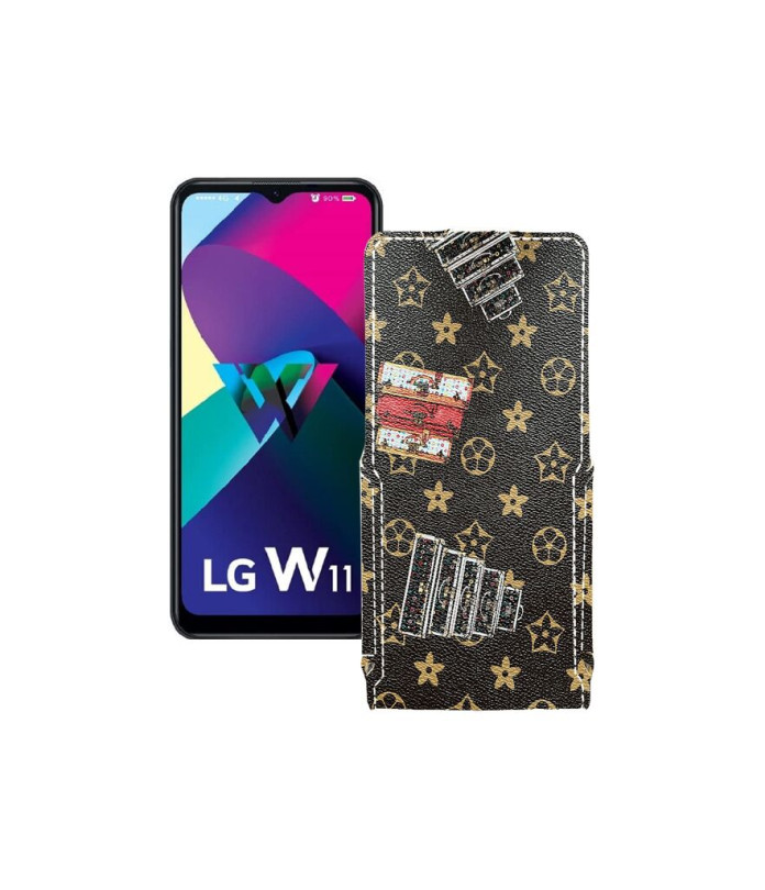 Чохол-флип з екошкіри для телефону LG W11