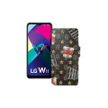 Чохол-книжка з екошкіри для телефону LG W11