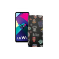 Чохол-флип з екошкіри для телефону LG W11