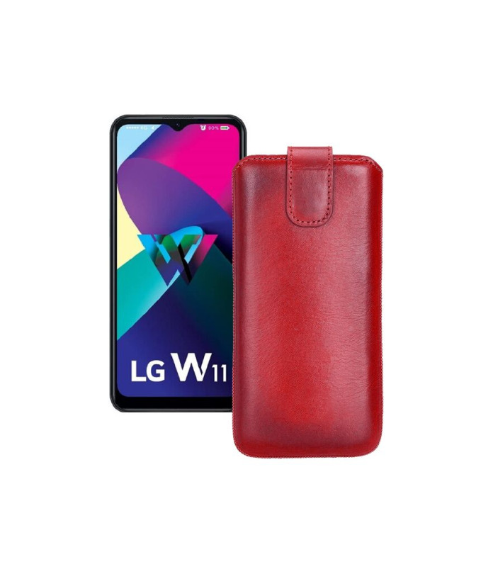 Витяжка з екошкіри для телефону LG W11