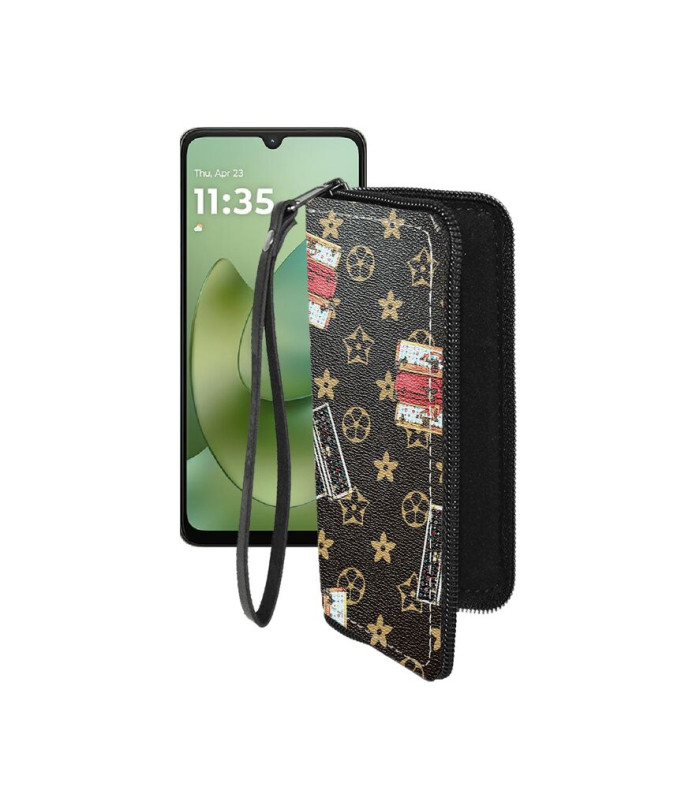 Чохол-гаманець з екошкіри для телефону Motorola Moto G06