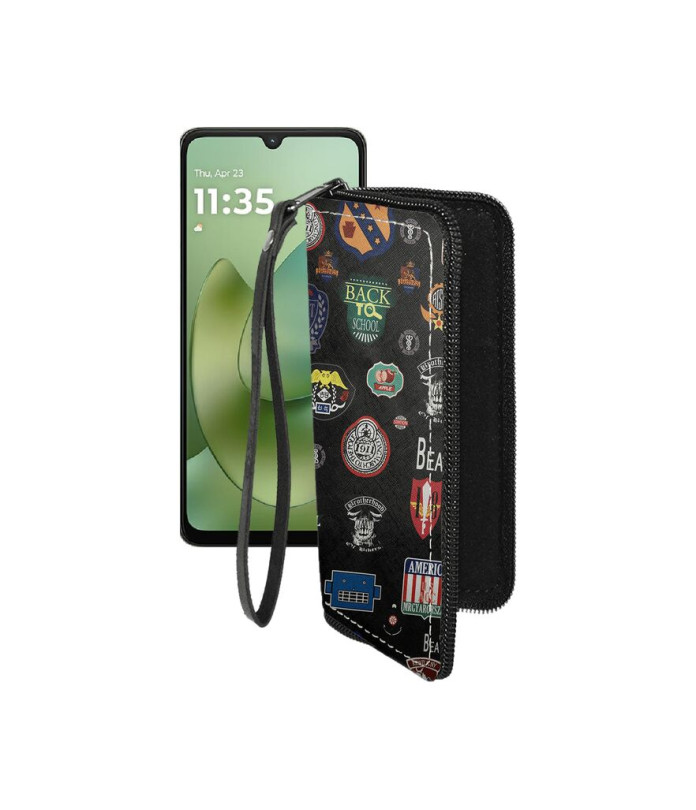 Чохол-гаманець з екошкіри для телефону Motorola Moto G06