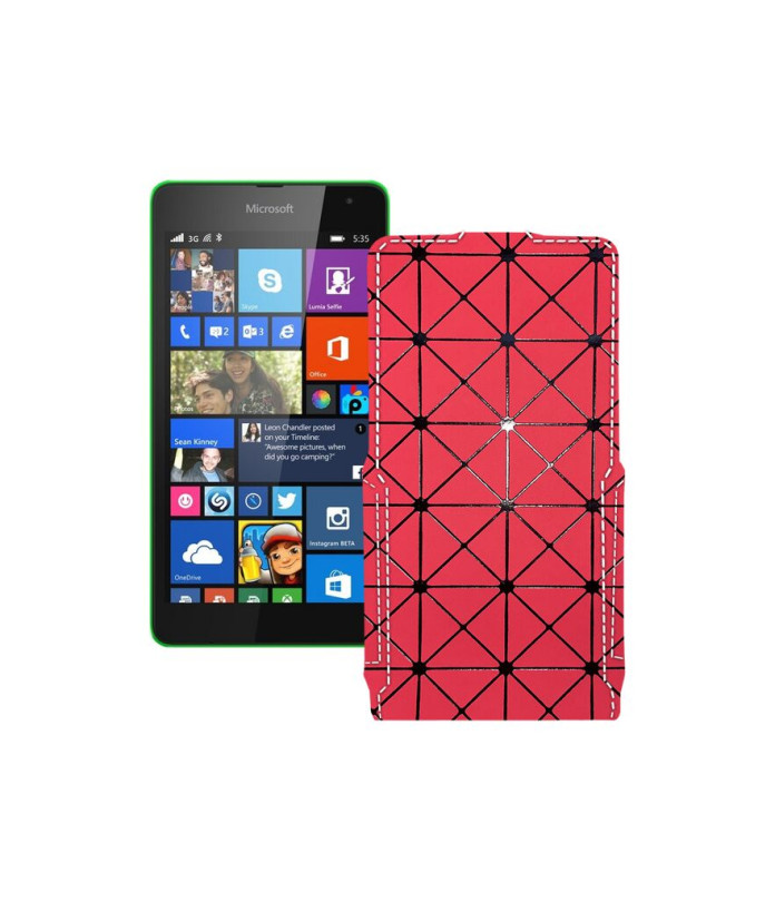 Чохол-флип з екошкіри для телефону Microsoft Lumia 535