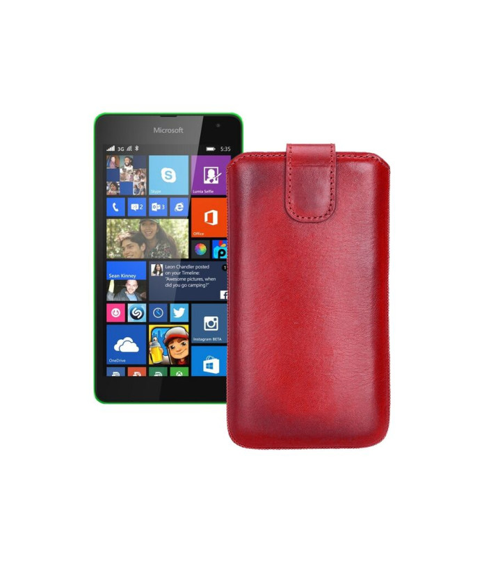 Витяжка з екошкіри для телефону Microsoft Lumia 535