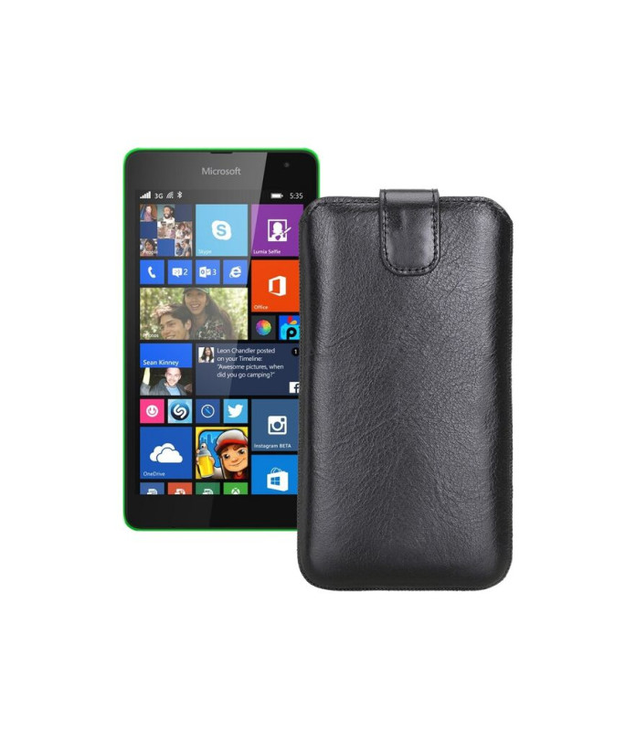 Витяжка з екошкіри для телефону Microsoft Lumia 535