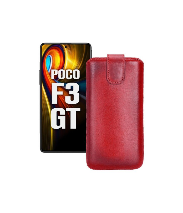 Витяжка з екошкіри для телефону Xiaomi poco F3 GT