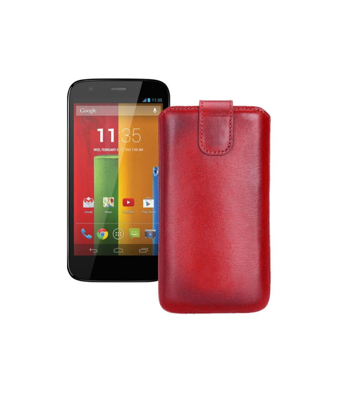 Витяжка з екошкіри для телефону Motorola Moto G XT1031