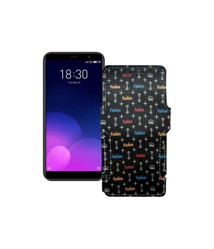 Чохол-книжка з екошкіри для телефону Meizu M6T