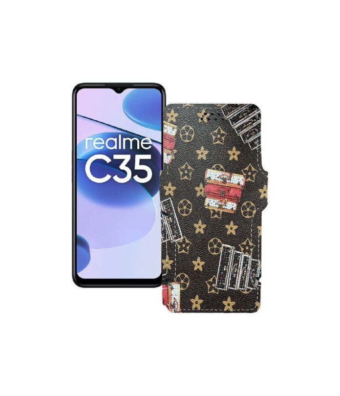 Чохол-книжка з екошкіри для телефону Realme C35