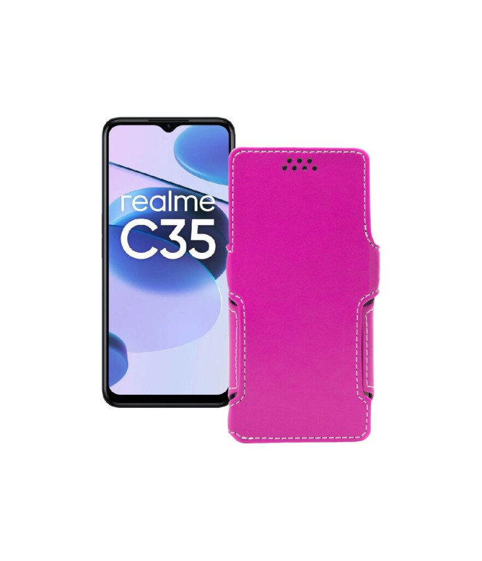 Чохол-книжка з екошкіри для телефону Realme C35