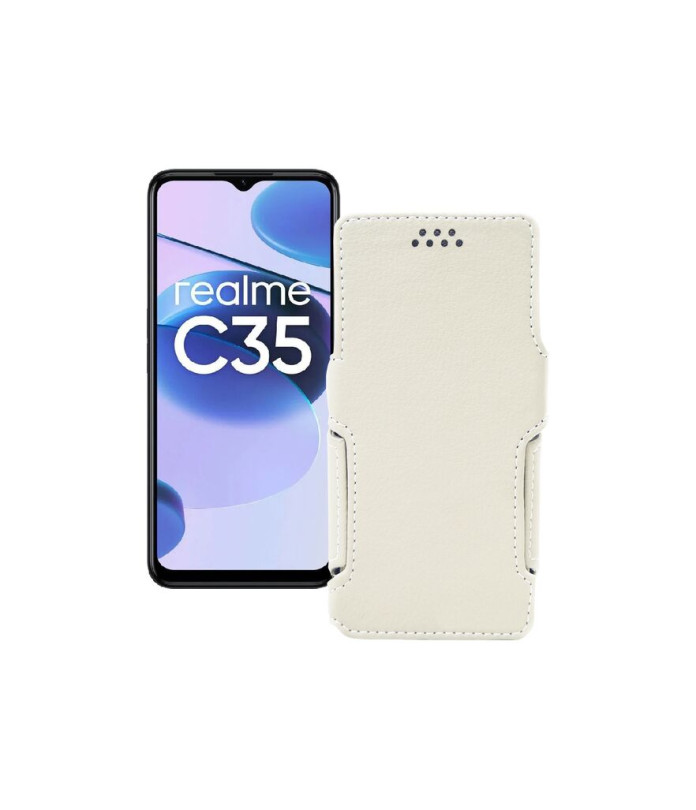 Чохол-книжка з екошкіри для телефону Realme C35