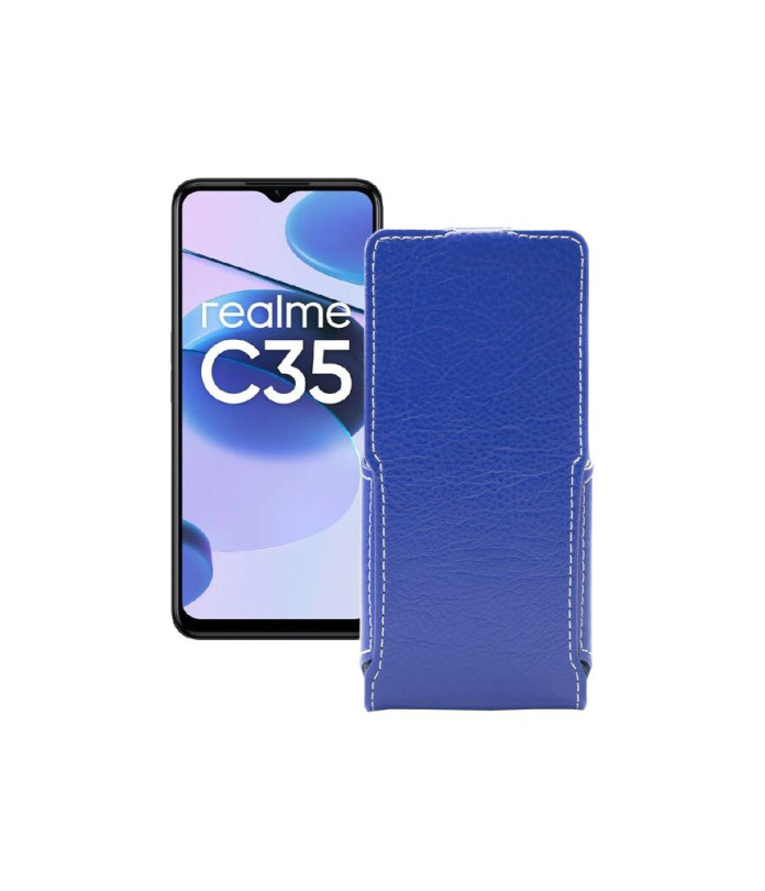 Чохол-флип з екошкіри для телефону Realme C35