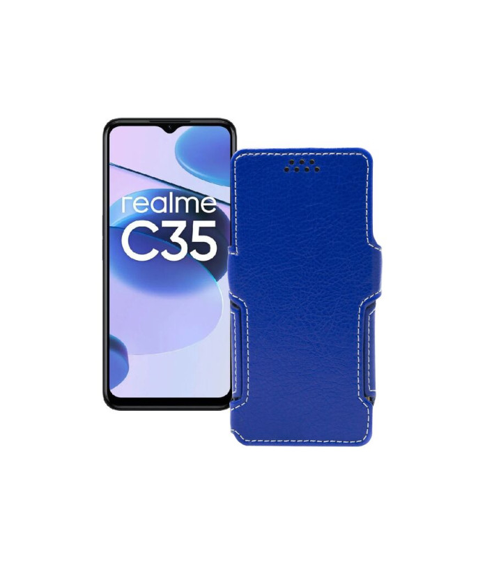 Чохол-книжка з екошкіри для телефону Realme C35