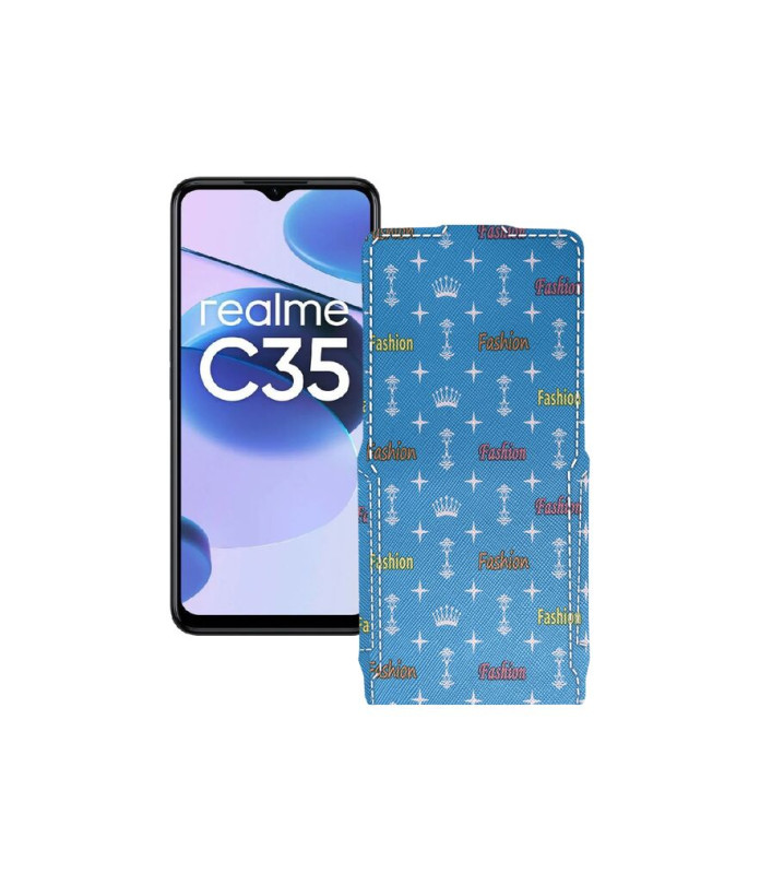 Чохол-флип з екошкіри для телефону Realme C35