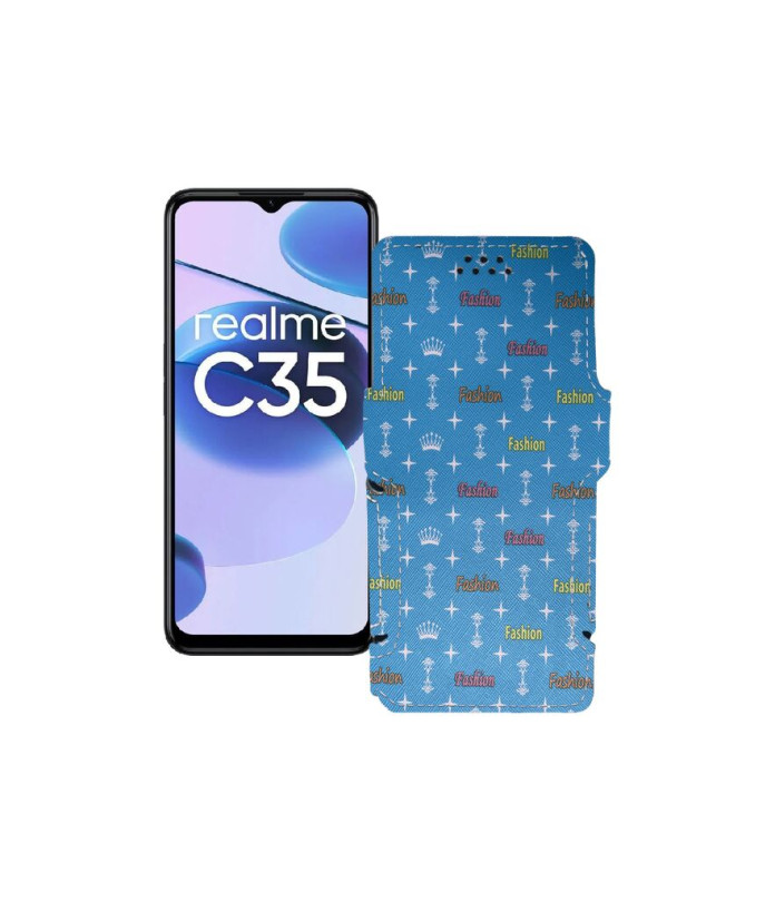 Чохол-книжка з екошкіри для телефону Realme C35