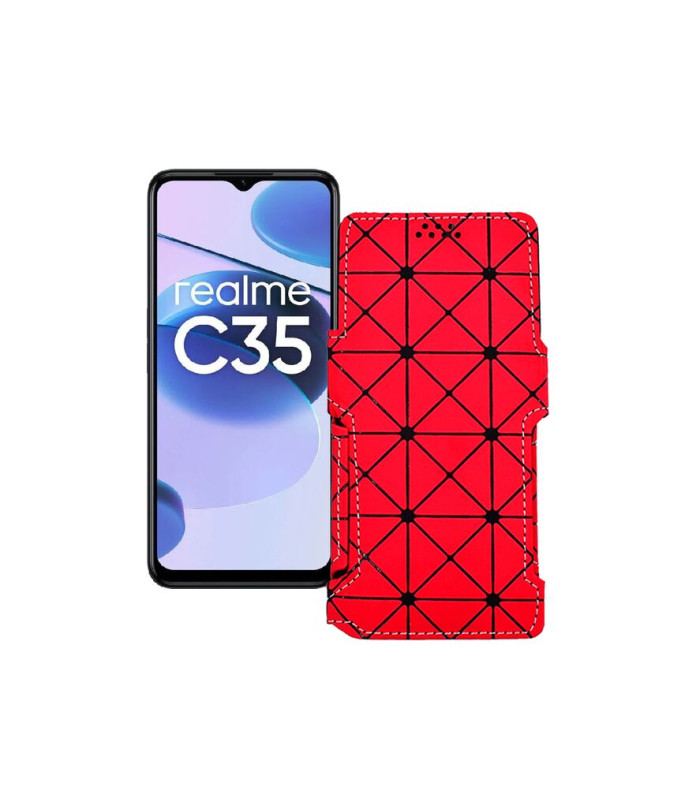 Чохол-книжка з екошкіри для телефону Realme C35