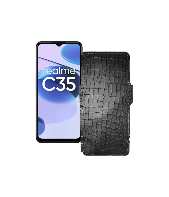 Чохол-книжка з екошкіри для телефону Realme C35