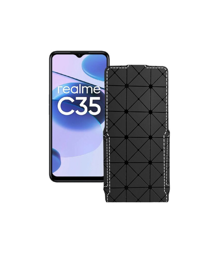 Чохол-флип з екошкіри для телефону Realme C35