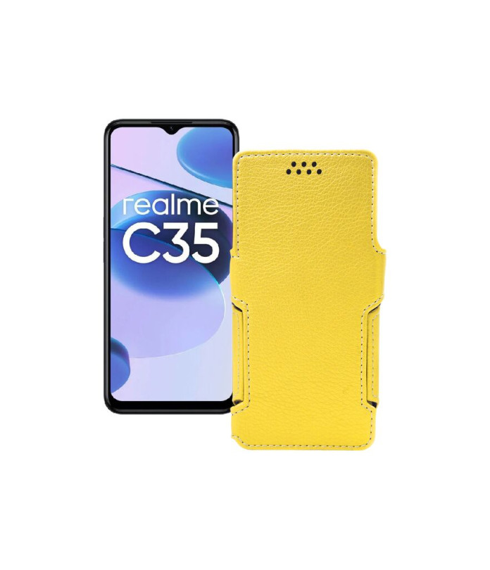 Чохол-книжка з екошкіри для телефону Realme C35