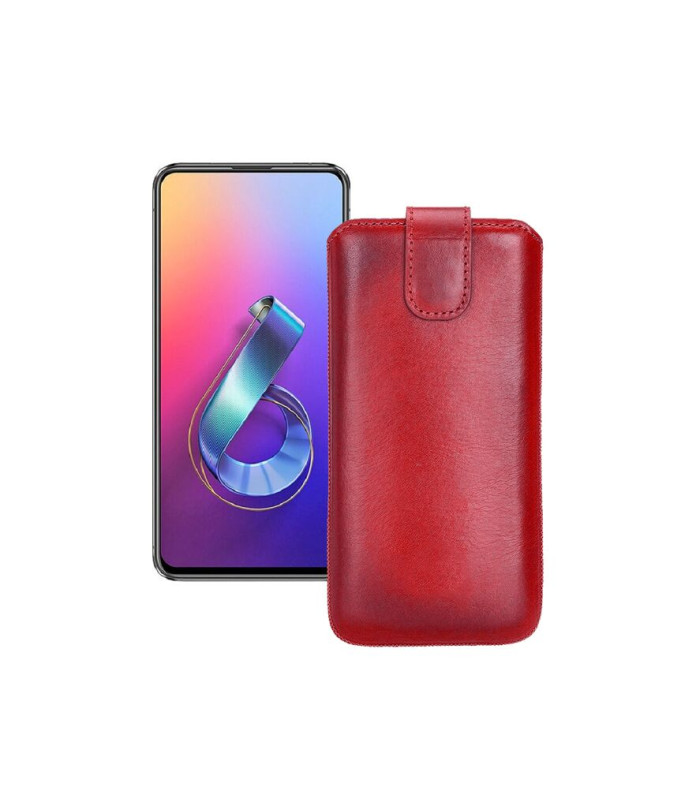 Витяжка з екошкіри для телефону Asus ZenFone 6 ZS630KL