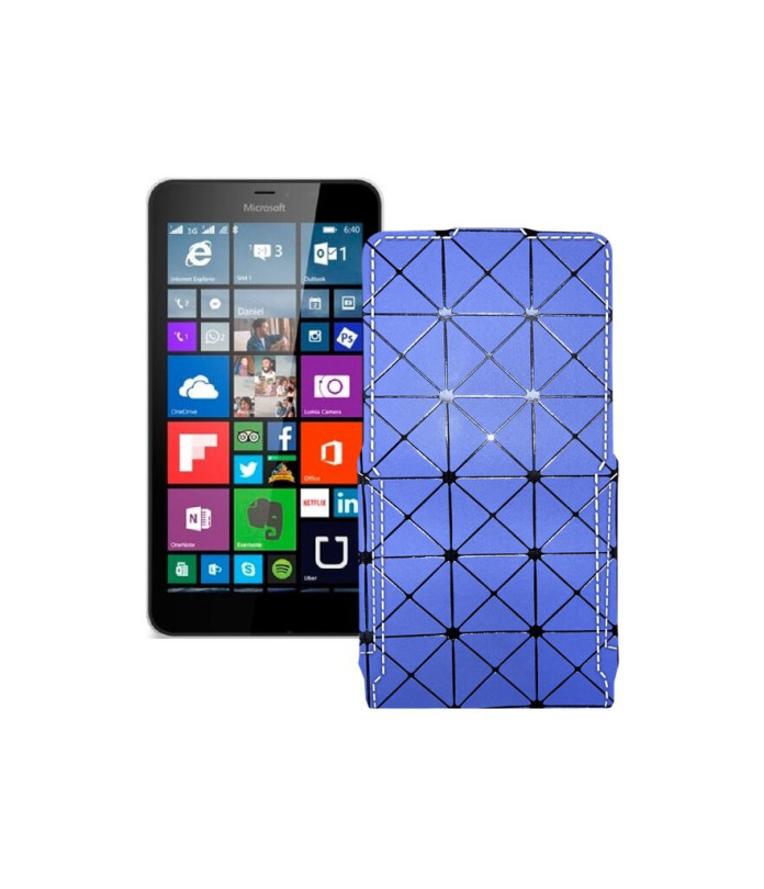 Чохол-флип з екошкіри для телефону Microsoft Lumia 640 XL