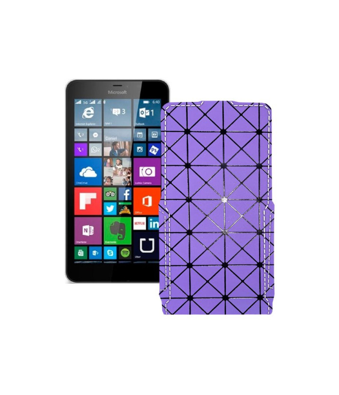 Чохол-флип з екошкіри для телефону Microsoft Lumia 640 XL