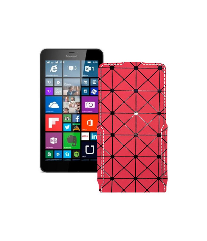 Чохол-флип з екошкіри для телефону Microsoft Lumia 640 XL