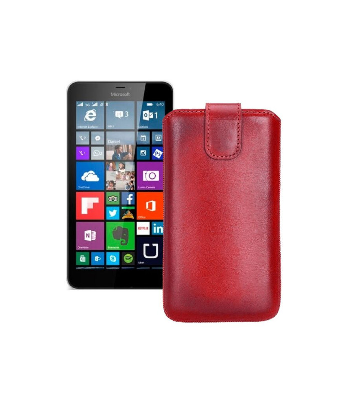 Витяжка з екошкіри для телефону Microsoft Lumia 640 XL