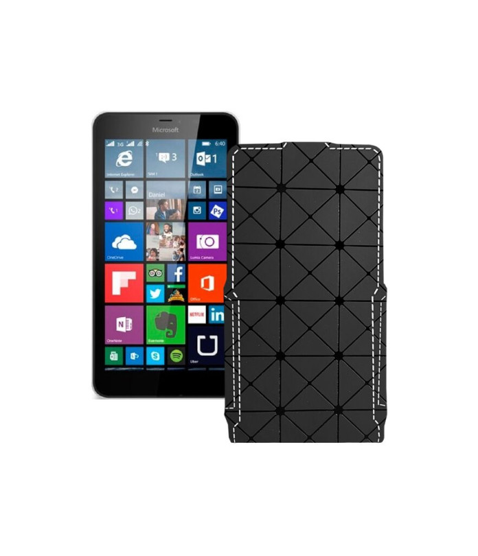 Чохол-флип з екошкіри для телефону Microsoft Lumia 640 XL