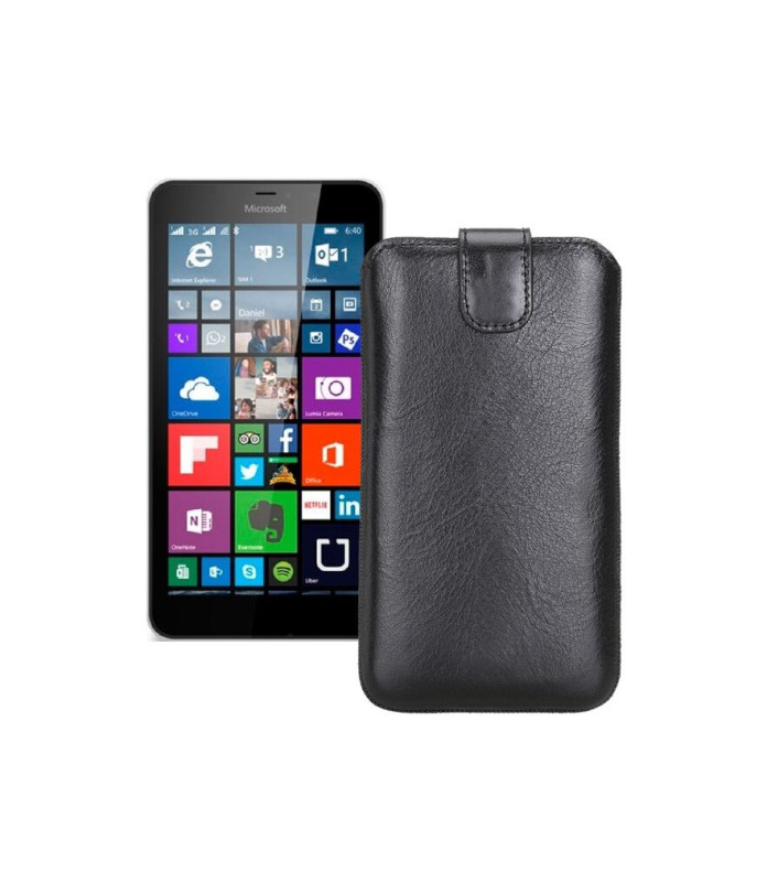 Витяжка з екошкіри для телефону Microsoft Lumia 640 XL