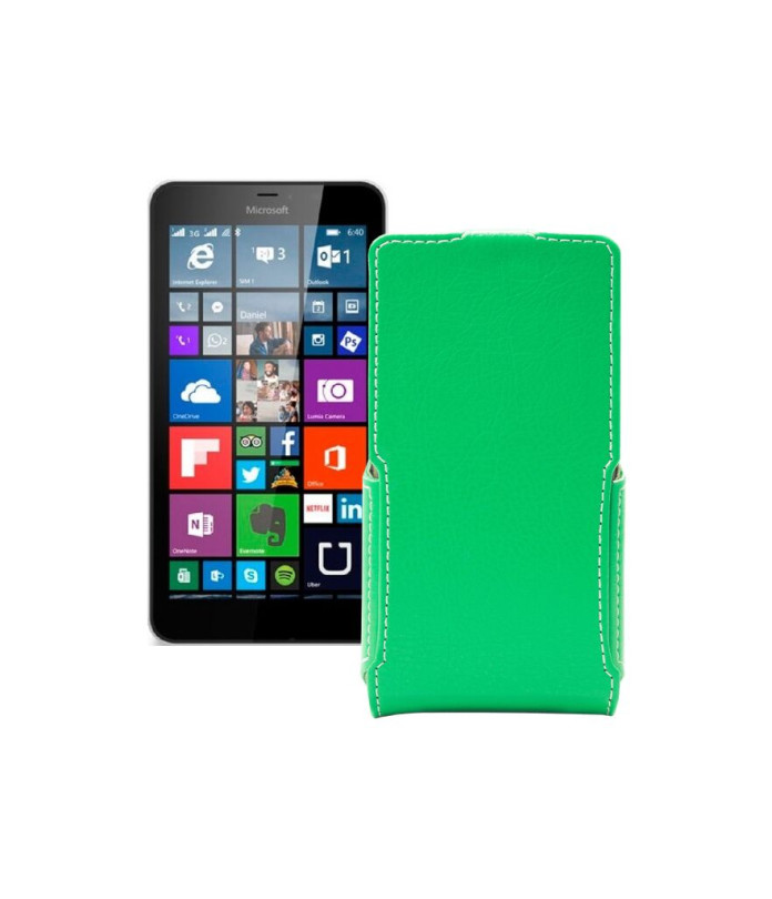 Чохол-флип з екошкіри для телефону Microsoft Lumia 640 XL