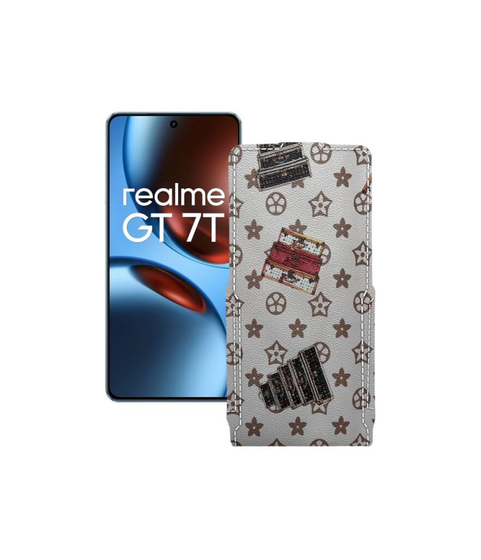 Чохол-флип з екошкіри для телефону Realme GT 7 ( GT 7T )